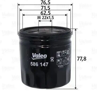 BOXER III VALEO YAĞ FİLTRESİ 9808867880