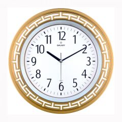 DUVAR SAATİ ALTIN SARISI ÇERÇEVE (ÇAP:34.4CM) AKRİ...