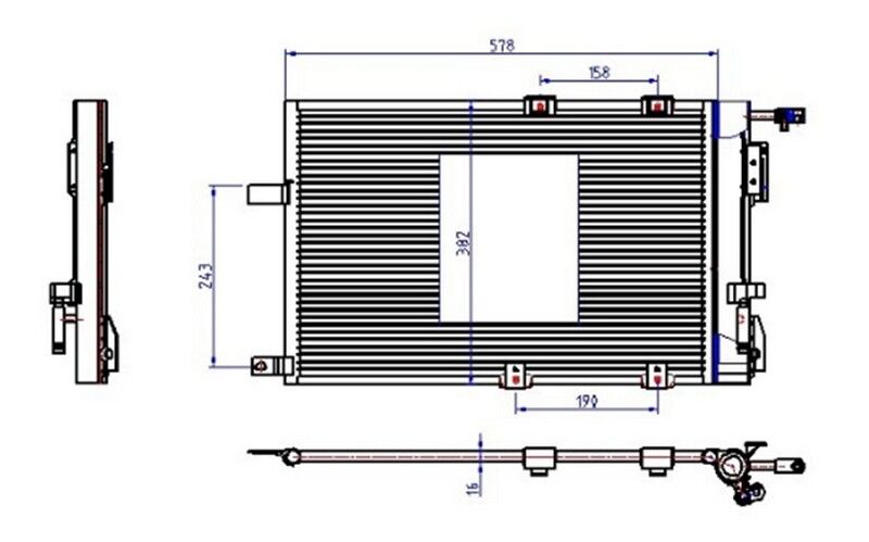 KLİMA KONDENSERİ ASTRA G-ZAFIRA 1.2 16V-1.4 16V-1....