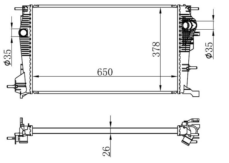 MOTOR SU RADYATÖRÜ BRAZİNG FLUENCE 10> MEGANE I...
