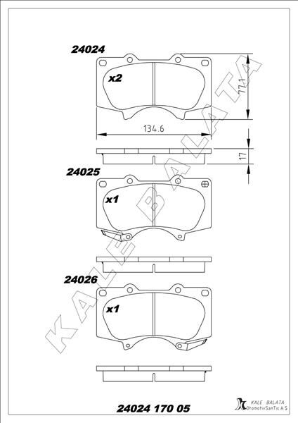 BALATA ÖN 4RUNNER V-HILUX VII.VIII-LAND CRUISER 20...