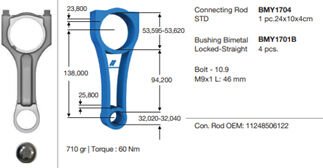 PISTON KOLU BMW N57 D30 N57S F10 12>16 F01 F02 ...