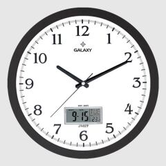 (T-1964-K) DUVAR SAATİ SİYAH ÇERÇEVELİ 35.5CM TAKV...
