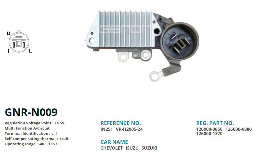 12V ISUZU-GM-CHEVROLET-SUZUKI 57.5mm (LI)