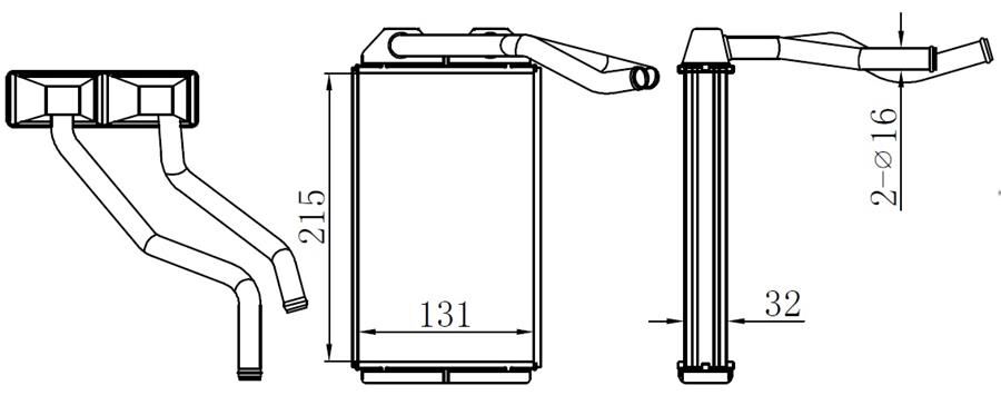 KALORİFER RDAYATÖRÜ BRAZİNG COROLLA AE101 (215x130...