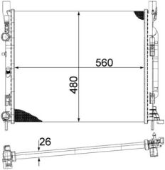 SU RADYATORU 6 VITES KANGOO III CITAN 1.5 DCI 08-
