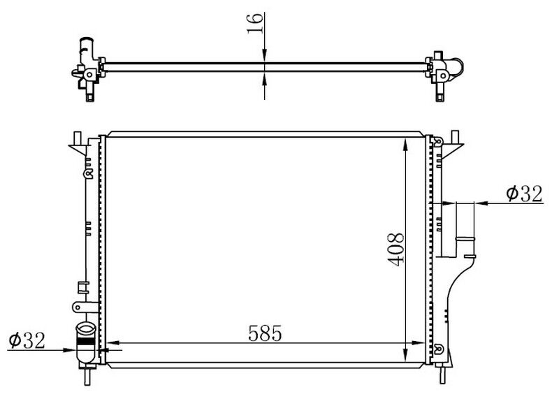 MOTOR SU RADYATÖRÜ DACIA LOGAN 06> SANDERO 08&g...