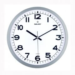 DUVAR SAATİ GRİ ÇERÇEVE (ÇAP:29.5CM) AKRİLİK BOYAL...