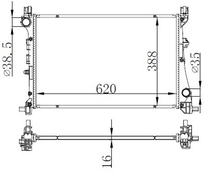 MOTOR SU RADYATÖRÜ FIAT EGEA 15> 1.3D MTJ 1.4 ...