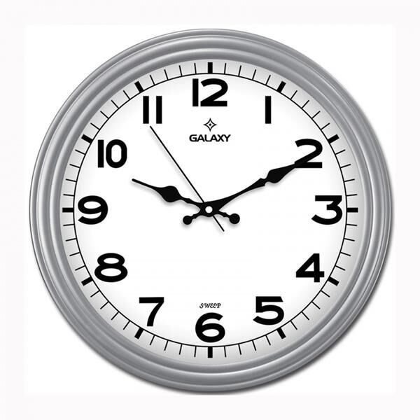 DUVAR SAATİ GRİ ÇERÇEVE (ÇAP:30CM) AKRİLİK BOYALI ...