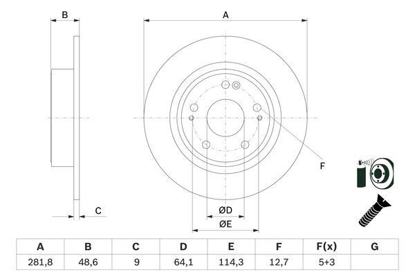 FREN DISKI ARKA HRV 15-