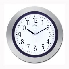 DUVAR SAATİ GRİ-MOR ÇERÇEVE(ÇAP:33.8CM) AKRİLİK BO...