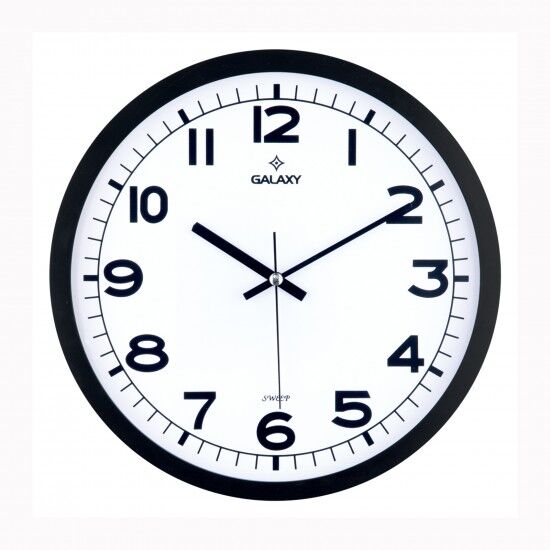 DUVAR SAATİ SİYAH ÇERÇEVE (ÇAP:29.5CM) AKRİLİK BOY...