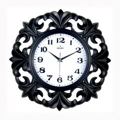 DUVAR SAATİ SİYAH ÇERÇEVE (ÇAP:39.5CMX 19.5CM) AKR...