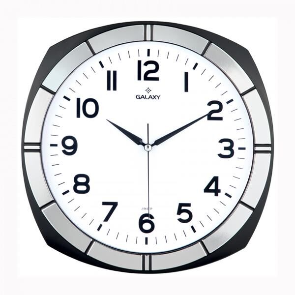 DUVAR SAATİ SİYAH-GRİ ÇERÇEVE(ÇAP:30.9CM) AKRİLİK ...
