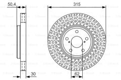 FREN DISKI ON  LEXUS LS430 00-06 (315-5)