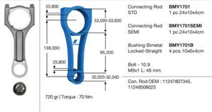 PISTON KOLU BMW N47 B47 E81 E82 E87 E88 E60 E90 F1...