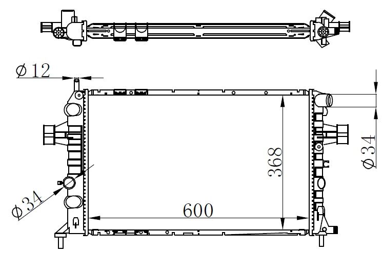 RADYATÖR ASTRA G-ZAFIRA 1.4 16V-1.6 16V-1.8 16V-2....