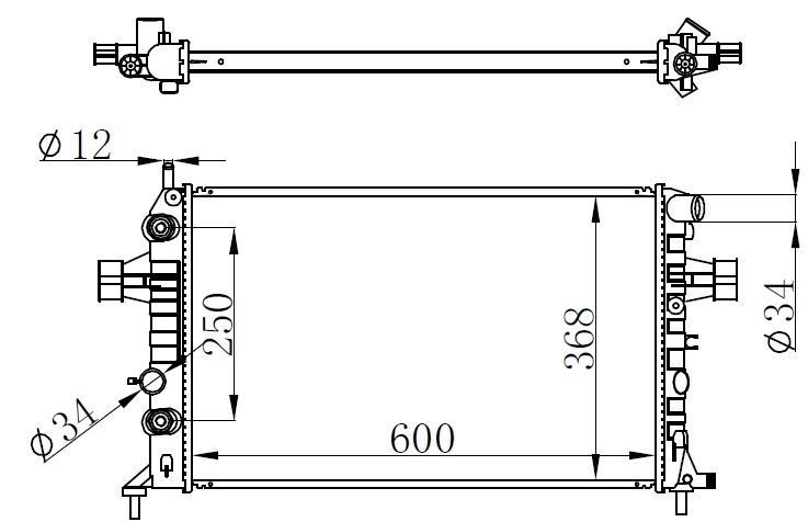 RADYATÖR BRAZING ASTRA G-ZAFIRA 1.4 16V-1.6 16V-1....