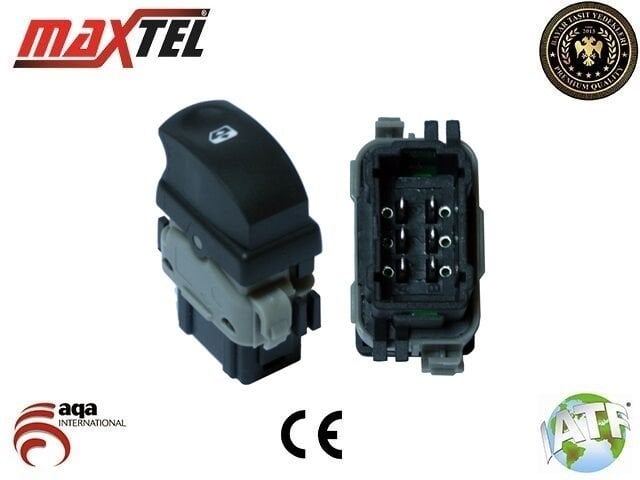 CAM KALDIRMA ANAHTARI CLIO III SAĞ 6 PİN (GRİ SİYA...