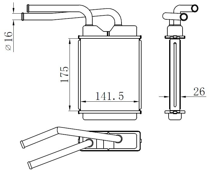 KALORİFER RADYATÖRÜ BRAZİNG TWNG 1.2İ 93=> (175...
