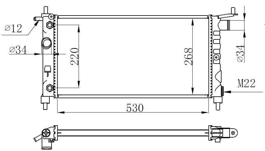 RADYATÖR CORSA B-TIGRA1.4I 16V-1.6I 16V(KLİMASIZ+O...