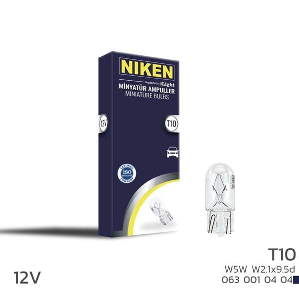 NIKEN T10 PARK AMPULU W5W W2.1x9.5d (12V) 10LU
