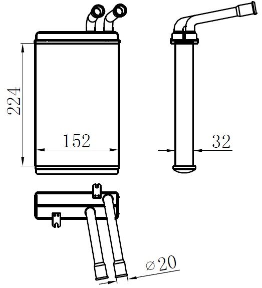 (x) KALORİFER RADYATÖRÜ BRAZİNG PASSAT (96-00) (14...
