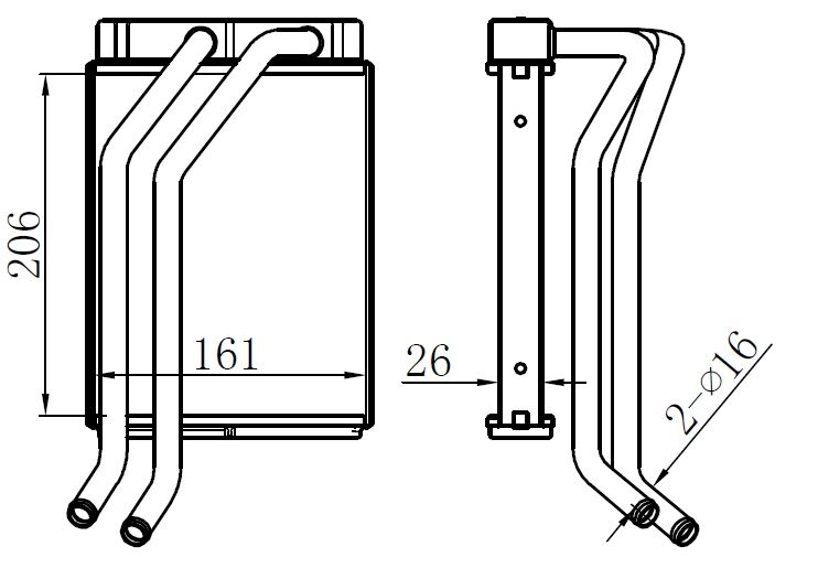 (x) KALORİFER RDAYATÖRÜ BRAZİNG SANTAFE (207x165x2...