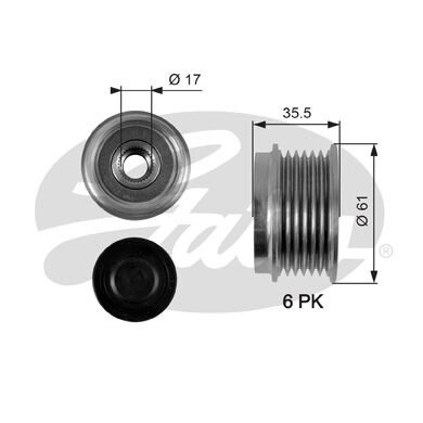 ALTERNATOR KASNAGI 6 KANAL 35×17X60 9MM CAPTIVA ANTARAC601 204-169-245-638 VITO-AVOE Z20S 08-17