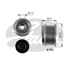 ALTERNATOR KASNAGI 6 KANAL 35×17X60 9MM CAPTIVA ANTARAC601 204-169-245-638 VITO-AVOE Z20S 08-17