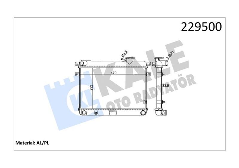RADYATÖR M131 EM-YM (470x292x34) (2 SIRA AL+PL SİS...