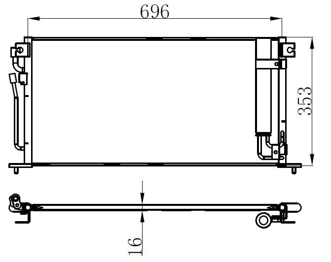 (x) KLİMA KONDENSERİ MITSUBISHI LANCER 03=> (71...