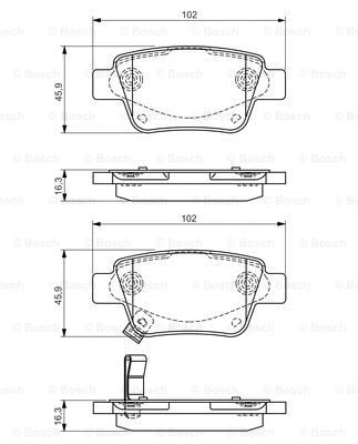FREN BALATASI ARKA AVENSIS 03-08 1.6 / COROLLA VERSO 04-07