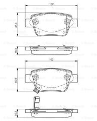 FREN BALATASI ARKA AVENSIS 03-08 1.6 / COROLLA VERSO 04-07