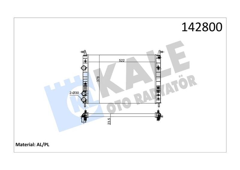 RADYATÖR PALIO 1.2-ALBEA 1.6 (AC+KLİMASIZ+MEK) (53...