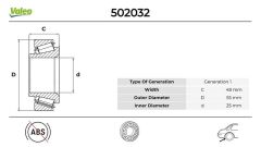 ARKA TEKER RULMANI RENAULT MEGANE II 02> SCENIC...