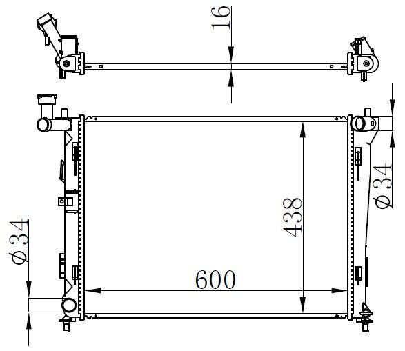 (x) RADYATÖR BRAZİNG İ30-ELANTRA 1.6İ 06=> (MEK...