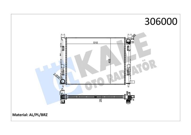 RADYATÖR CLIO IV-LOGAN II-DOKKER-LODGY 1.5 DCİ (2...