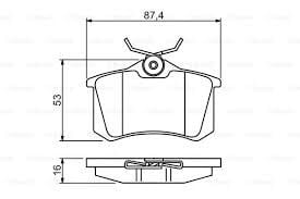 FREN BALATASI ARKA MEGANE II FLUENCE POLO GOLF 307 03-