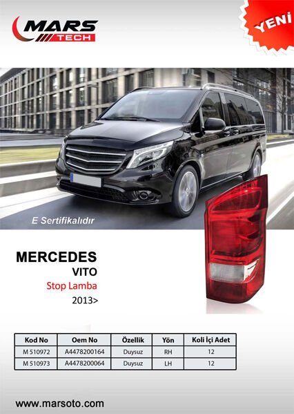 STOP LAMBASI SAG MERCEDES VITO W447 14> DUYSUZ