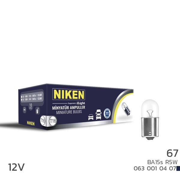 NIKEN T16 MINYATUR AMPUL R5W BA15S (12V) 10LU
