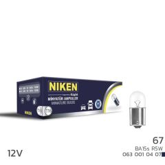 NIKEN T16 MINYATUR AMPUL R5W BA15S (12V) 10LU