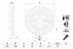 ARKA FREN DISK KORANDO MUSSO 2.0 2.3 2.9D 2.9TD 3.2 99-> REXTON 02-> 3,2I REXTON 04-> 2,7XDI / 3,2I