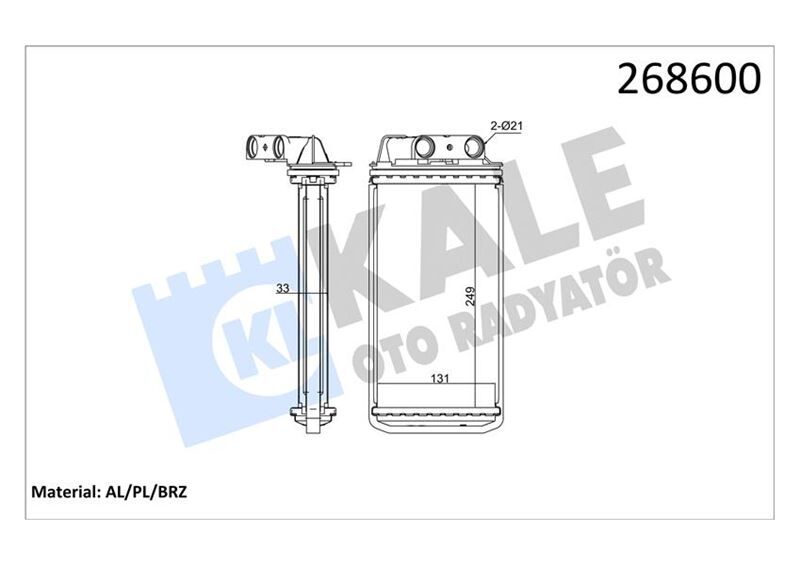 KALORİFER RADYATÖRÜ PALIO-ALBEA (248x132x33) (1 SI...
