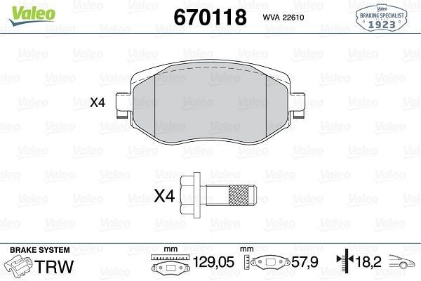 ÖN FREN BALATASI RENAULT MEGANE IV 15> (TÜM MOT...