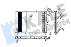 RADYATÖR+KONDENSER KNG 1.9 DCİ 03=> (MEK+AC) (A...