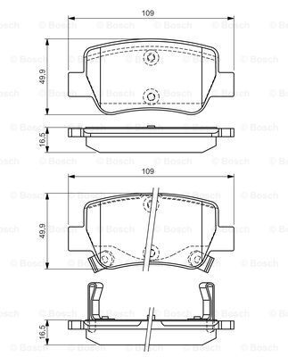 FREN BALATASI ARKA AVENSIS 09- / AURIS 15- / RAV4 15- 1.6 D4D