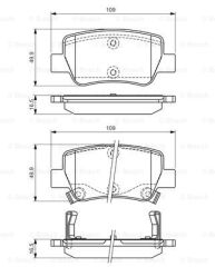 FREN BALATASI ARKA AVENSIS 09- / AURIS 15- / RAV4 15- 1.6 D4D