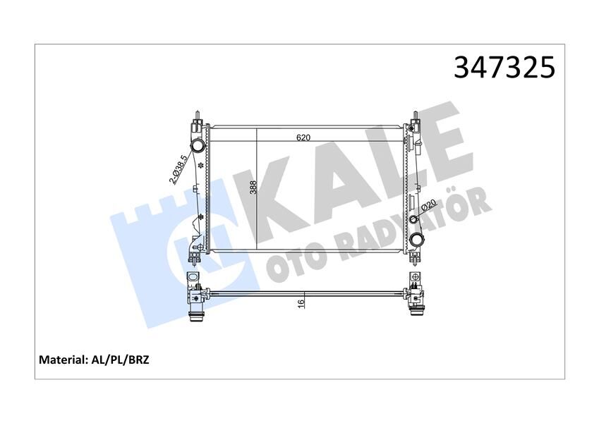 RADYATÖR DOBLO 1.4-1.3 DMTJ 10=> COMBO 1.3 CDTİ...